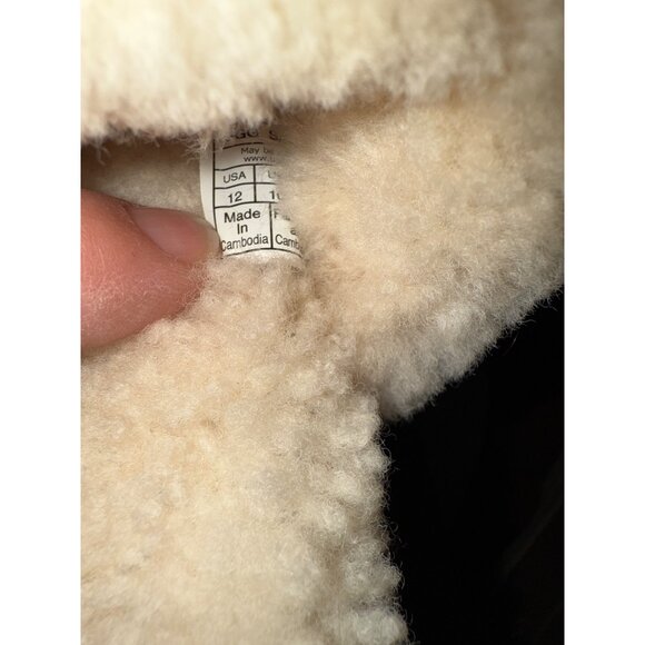 NWOT Cozetta UGG Braid Natural Cream Sheepskin Slip On Slippers Slides Size 12 - Picture 9 of 15